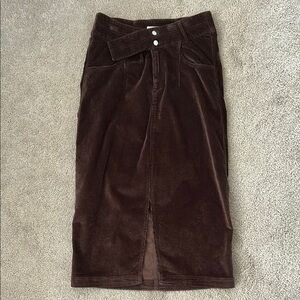 Brown Corduroy Skirt